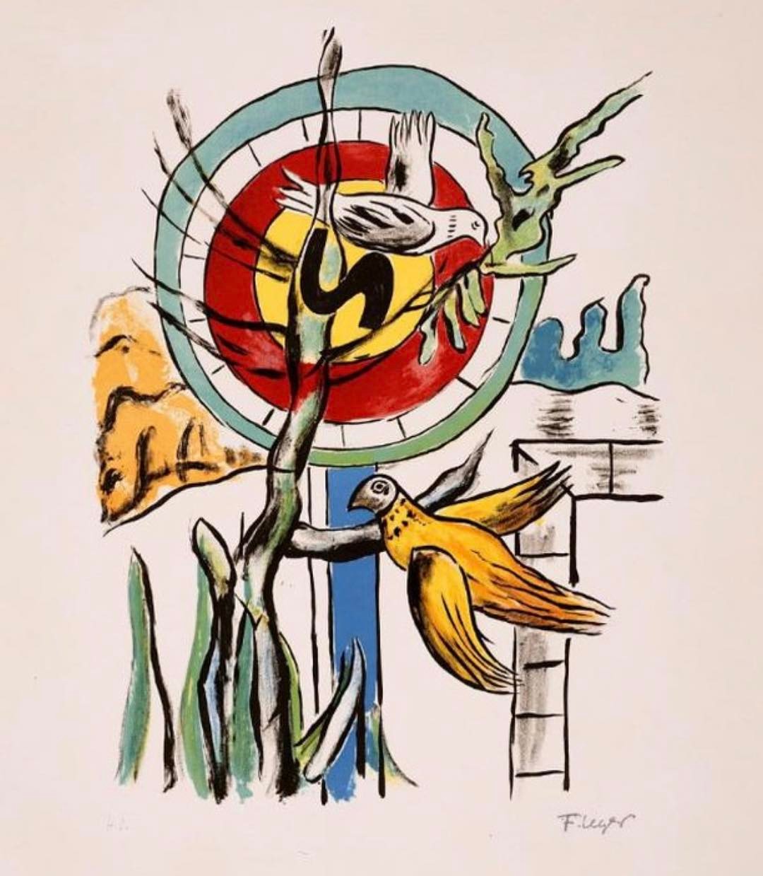 “Two Birds” 1959 by Fernand Leger @artgalleryofnsw
